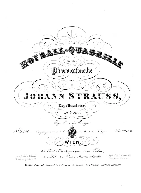 First page of Hofball-Quadrille