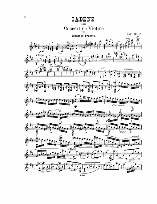First page of Violin Concerto
