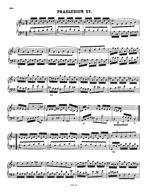 First page of Prelude and Fugue in G major