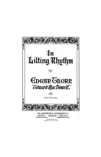 First page of In Lilting Rhythm