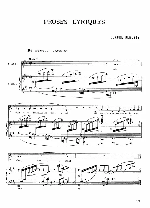 First page of Proses lyriques