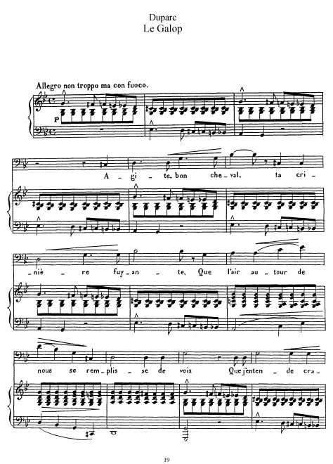 First page of Le galop