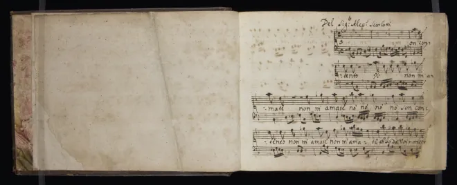 First page of Son contento non m'amate