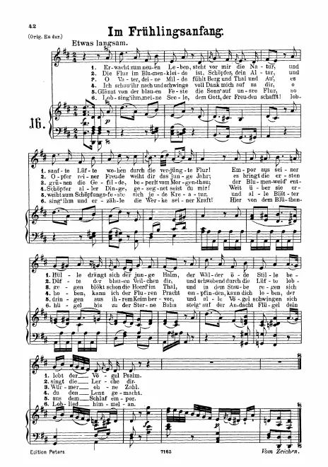 First page of Im Frühlingsanfang