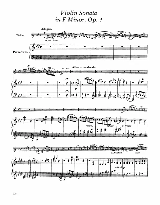 First page of Violin Sonata