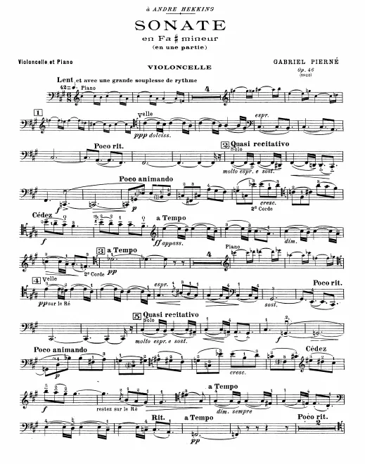 First page of Sonate en une partie