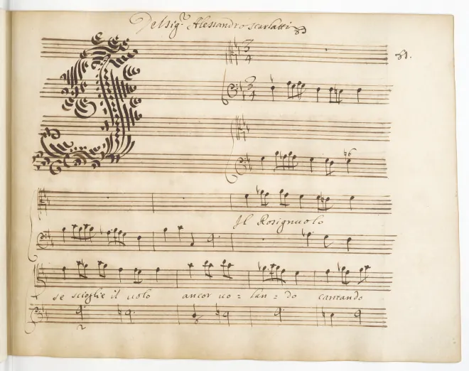 First page of Il rosignolo se scioglie il volo