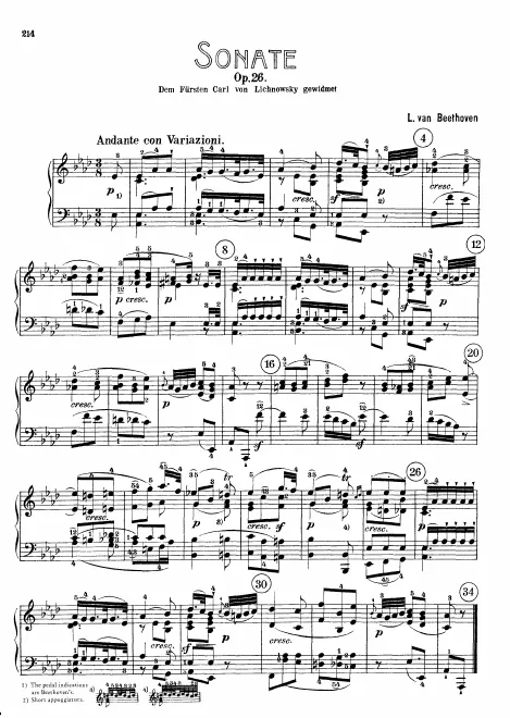 First page of Piano Sonata No.12