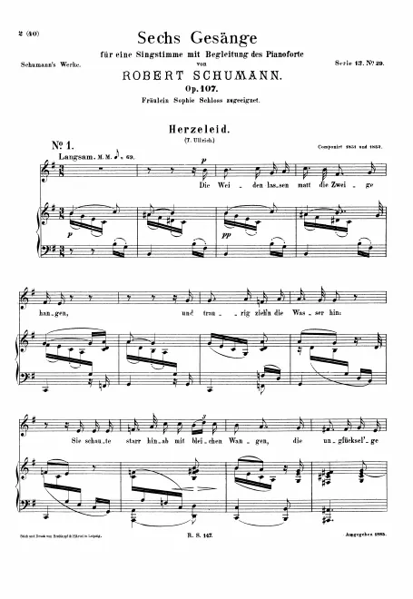 First page of 6 Gesänge