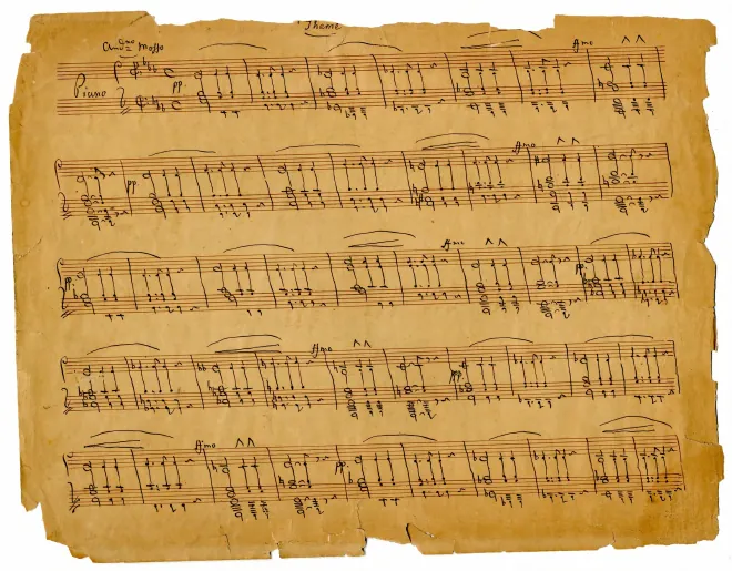 First page of Theme in E-flat major