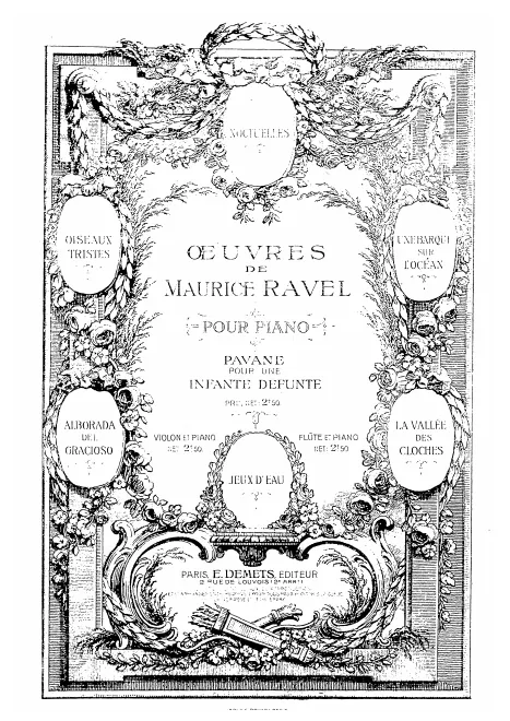 First page of Pavane pour une infante défunte