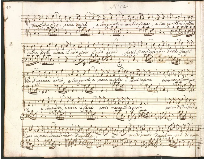 Act I, Sc.9. Aria of Rustena: Fragil fior ch'appena nasce