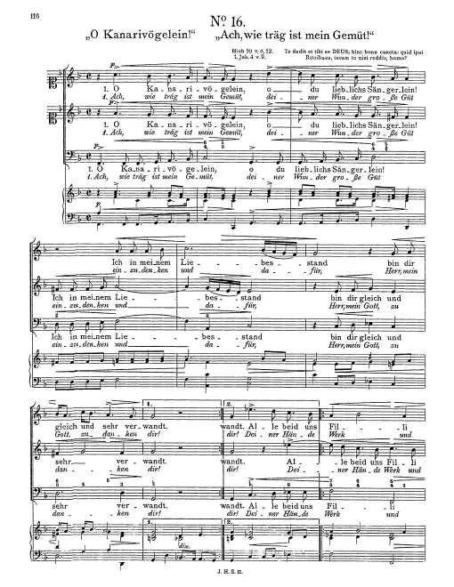 First page of O Kanarivögelein!