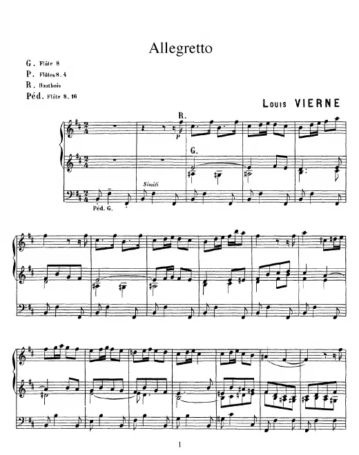 First page of Allegretto