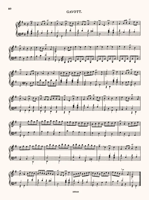 First page of Gavotte in G major