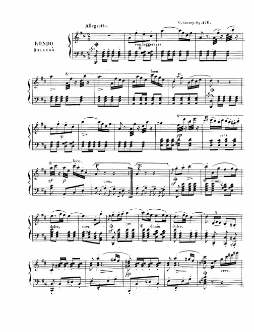 First page of Rondeau en Bollerò