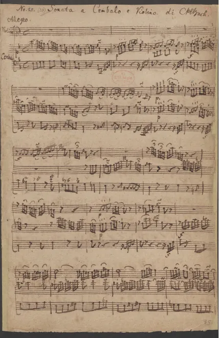 First page of Violin Sonata in F major