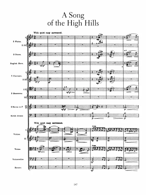 First page of A Song of the High Hills