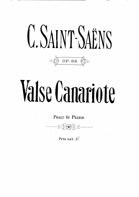 First page of Valse canariote