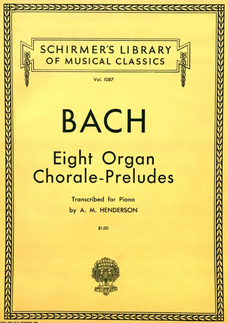 First page of Organ Choral Preludes