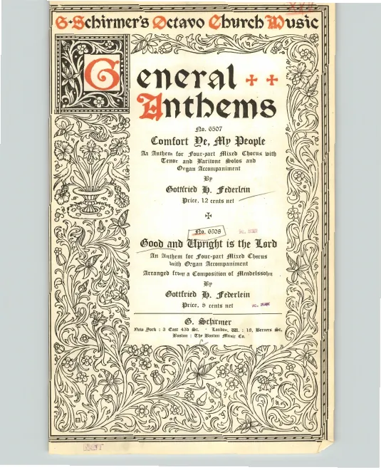 First page of Organ Sonata No.3