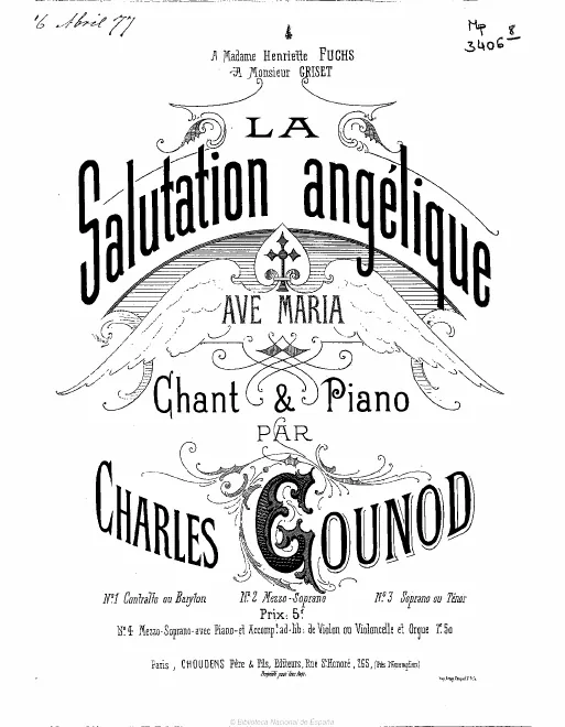 First page of La salutation angélique