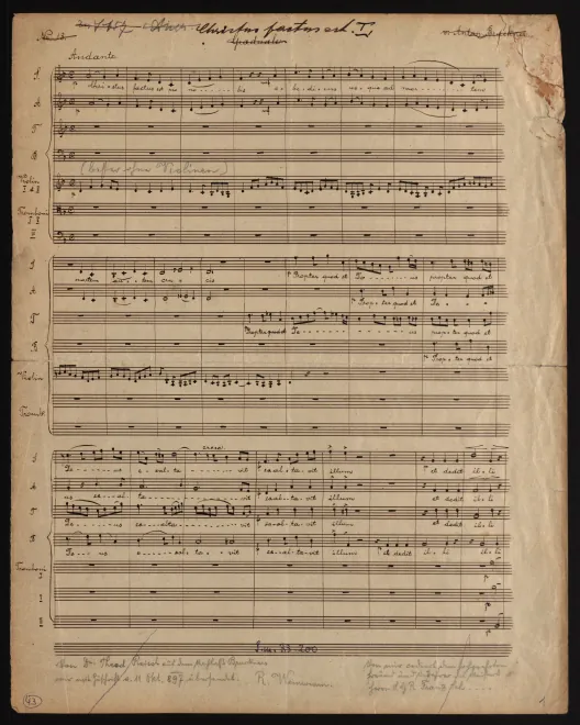 First page of Christus factus est (II)