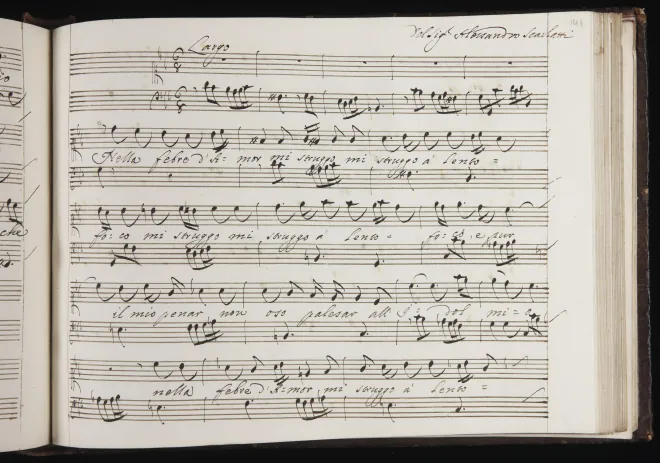 First page of Nella febre d'Amor mi struggo