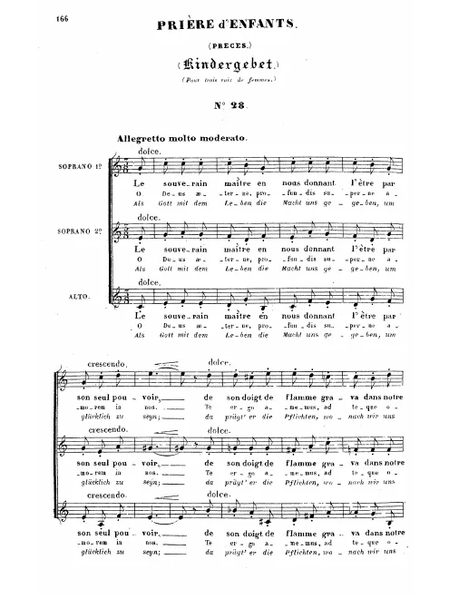 First page of Prière d'enfants