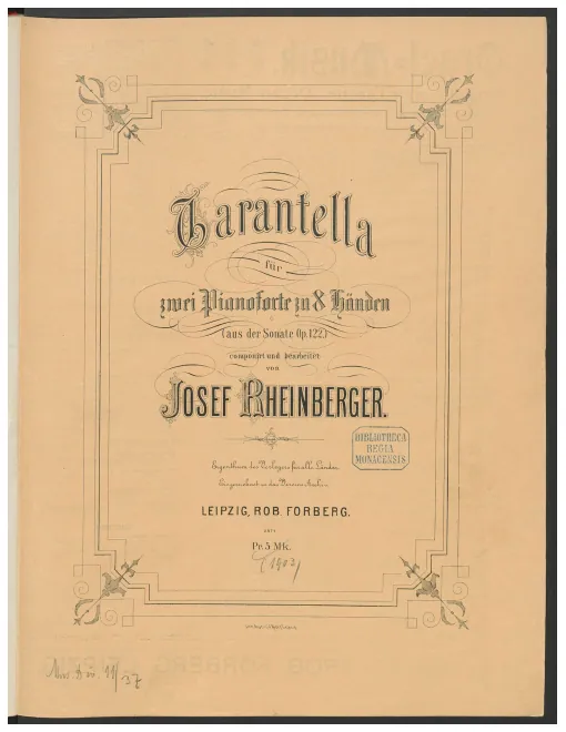 First page of Sonata for Piano 4-hands
