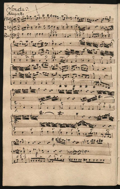 First page of Trio Sonata in A minor