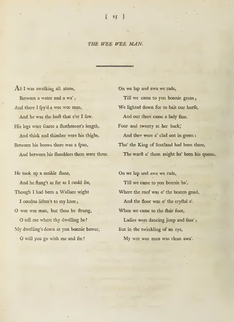 First page of The Wee Wee Man, Hob.XXXIa:124