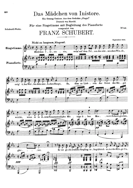 First page of Das Mädchen von Inistore