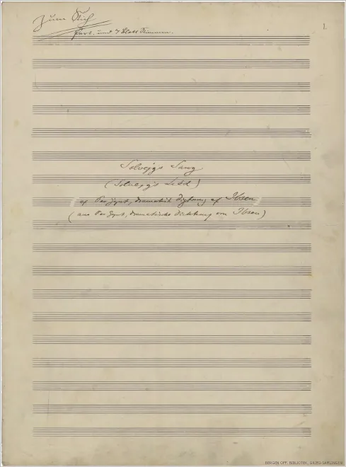 First page of 6 Songs for Orchestra, EG 177