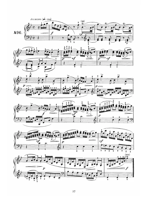 First page of Keyboard Sonata in B-flat major