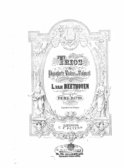 First page of Trios für Pianoforte, Violine und Violoncell