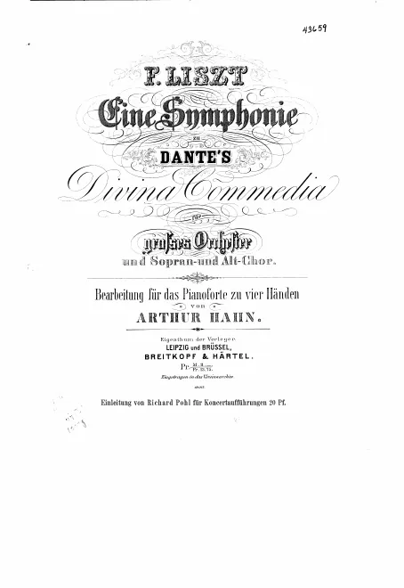 First page of Dante Symphony