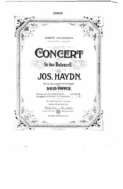 First page of Cello Concerto No.5