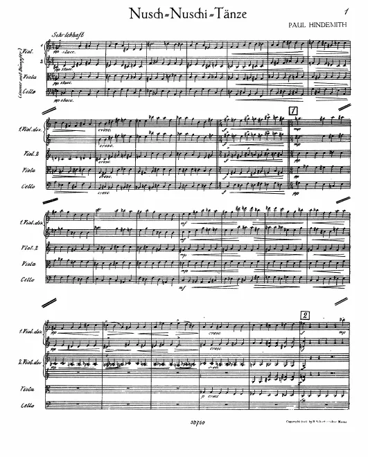 First page of Tanz-Suite „Das Nusch-Nuschi“