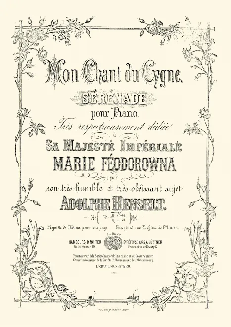 First page of Mon Chant du Cygne