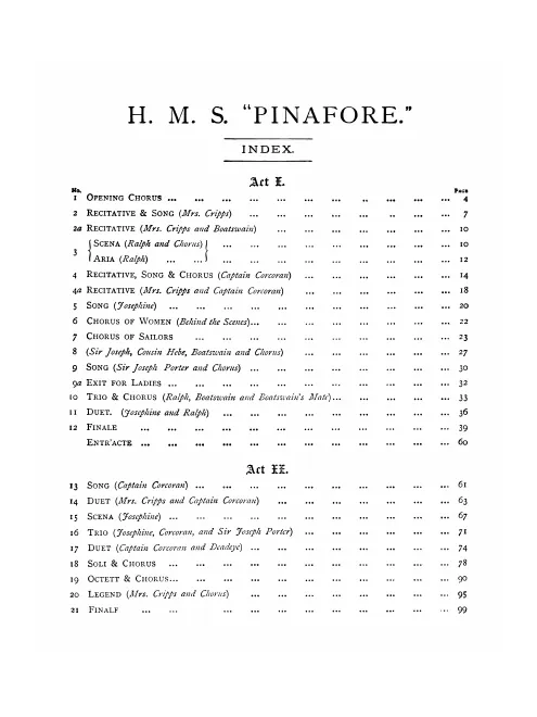 First page of H.M.S. Pinafore