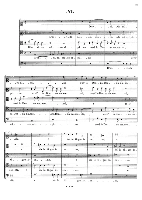 First page of D'orrida selce alpina, SWV 6