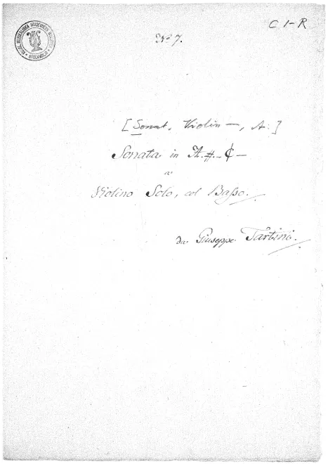 First page of Violin Concerto in A major