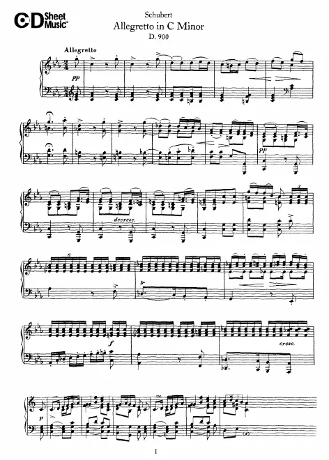 First page of Allegretto