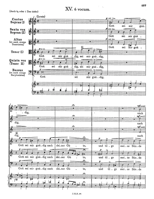 First page of Gott sei mir gnädig