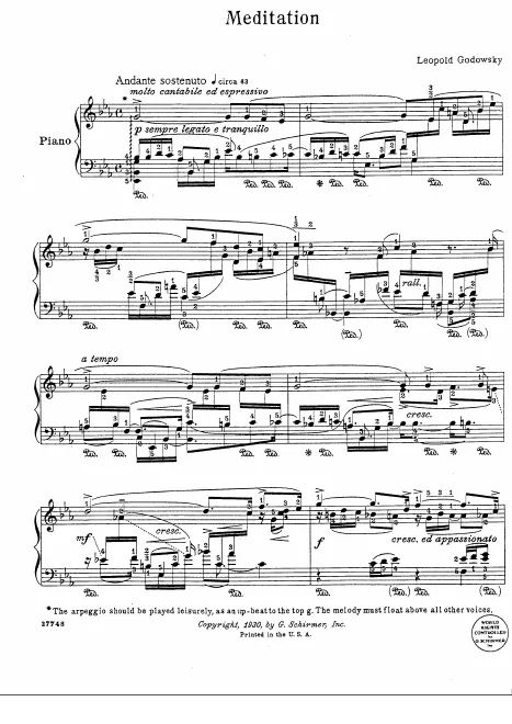First page of Meditation