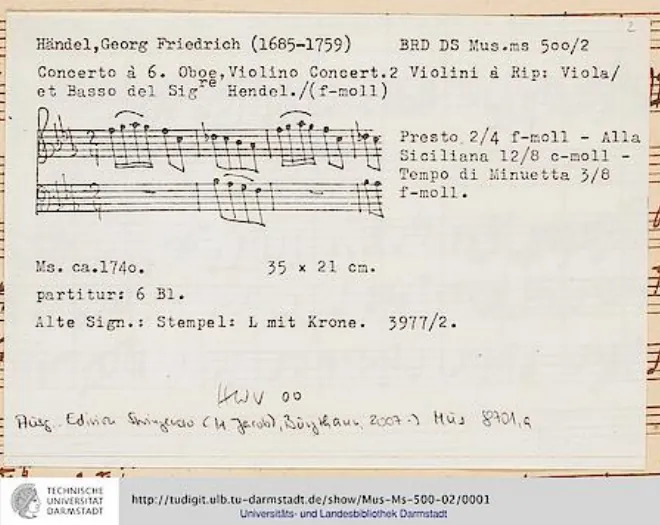 First page of Concerto grosso in F minor