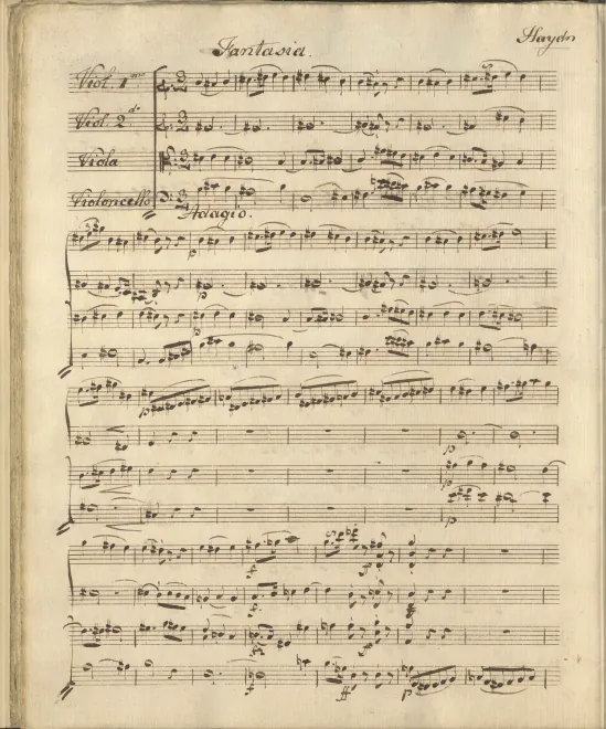 First page of String Quartet in E-flat major