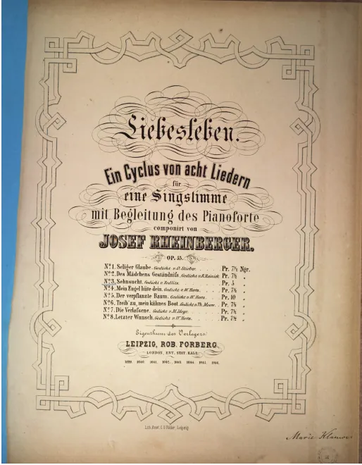 First page of Liebesleben