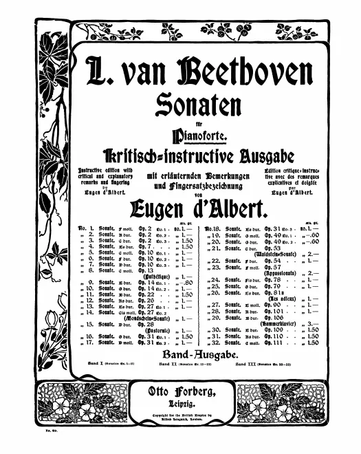 First page of Piano Sonata No.19